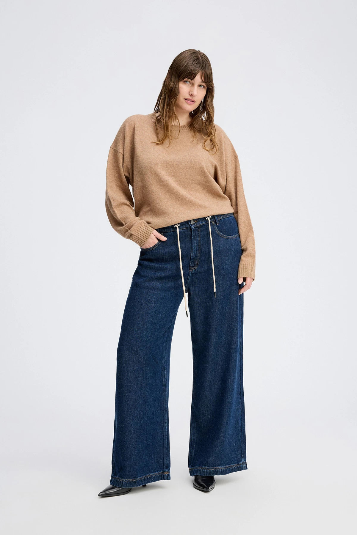Kiaran Cashmere Strikk Camel